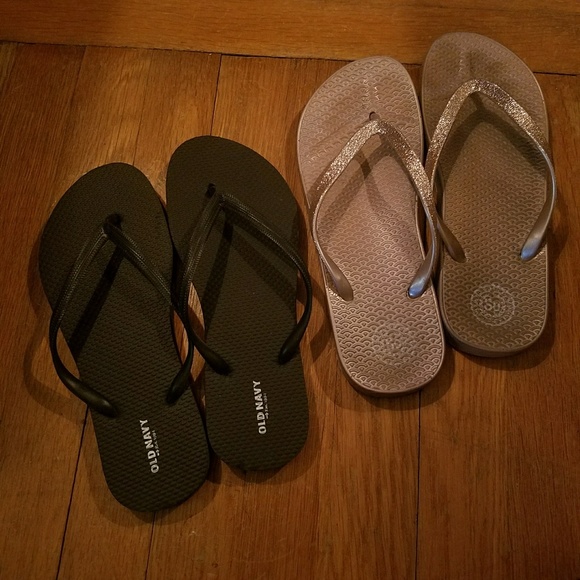 so flip flops glitter